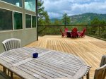 Wraparound Deck with Dining Table, Gas Firepit and Expansive Views